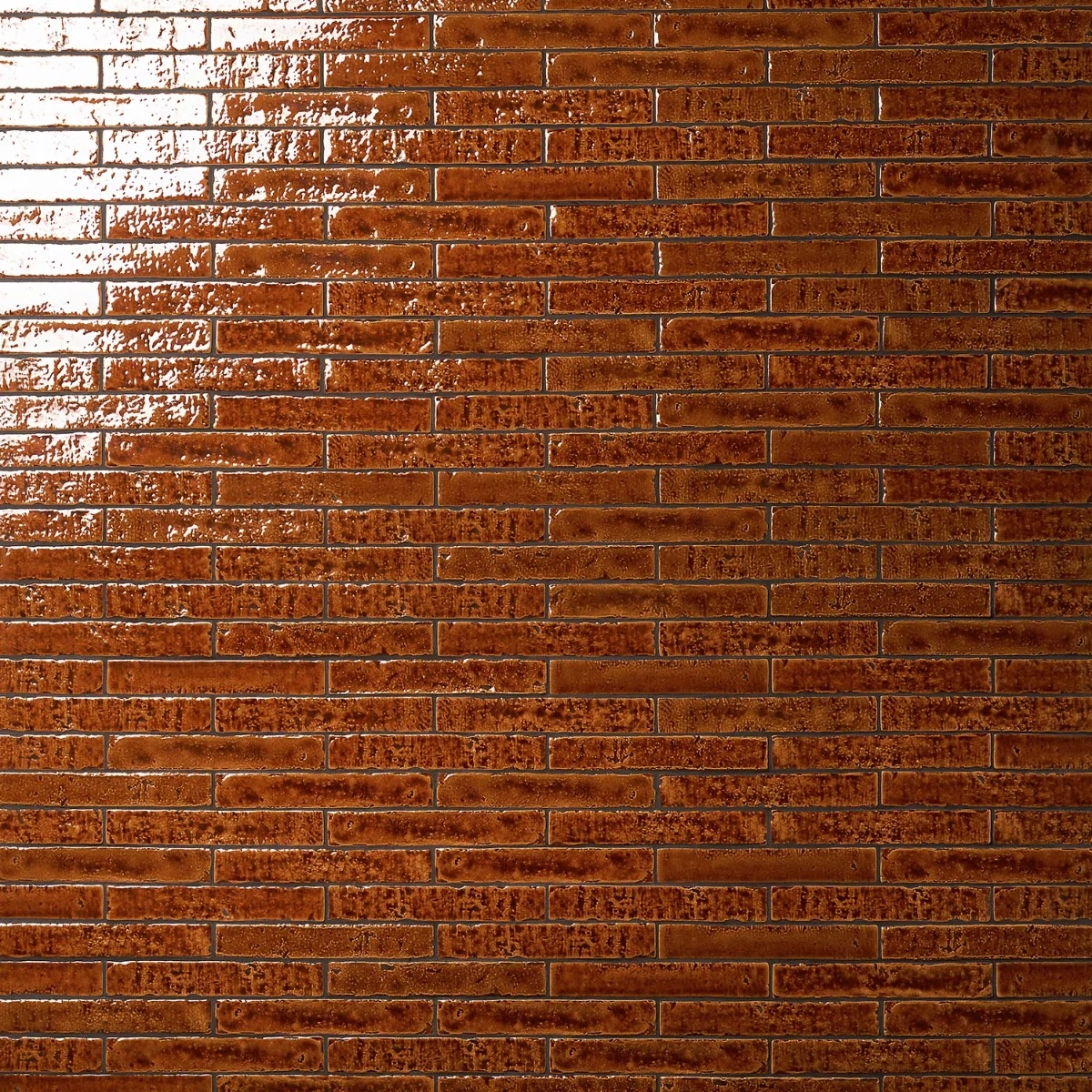 Artist Honey Brown 1.5x9 Crackled Glossy Ceramic Tile