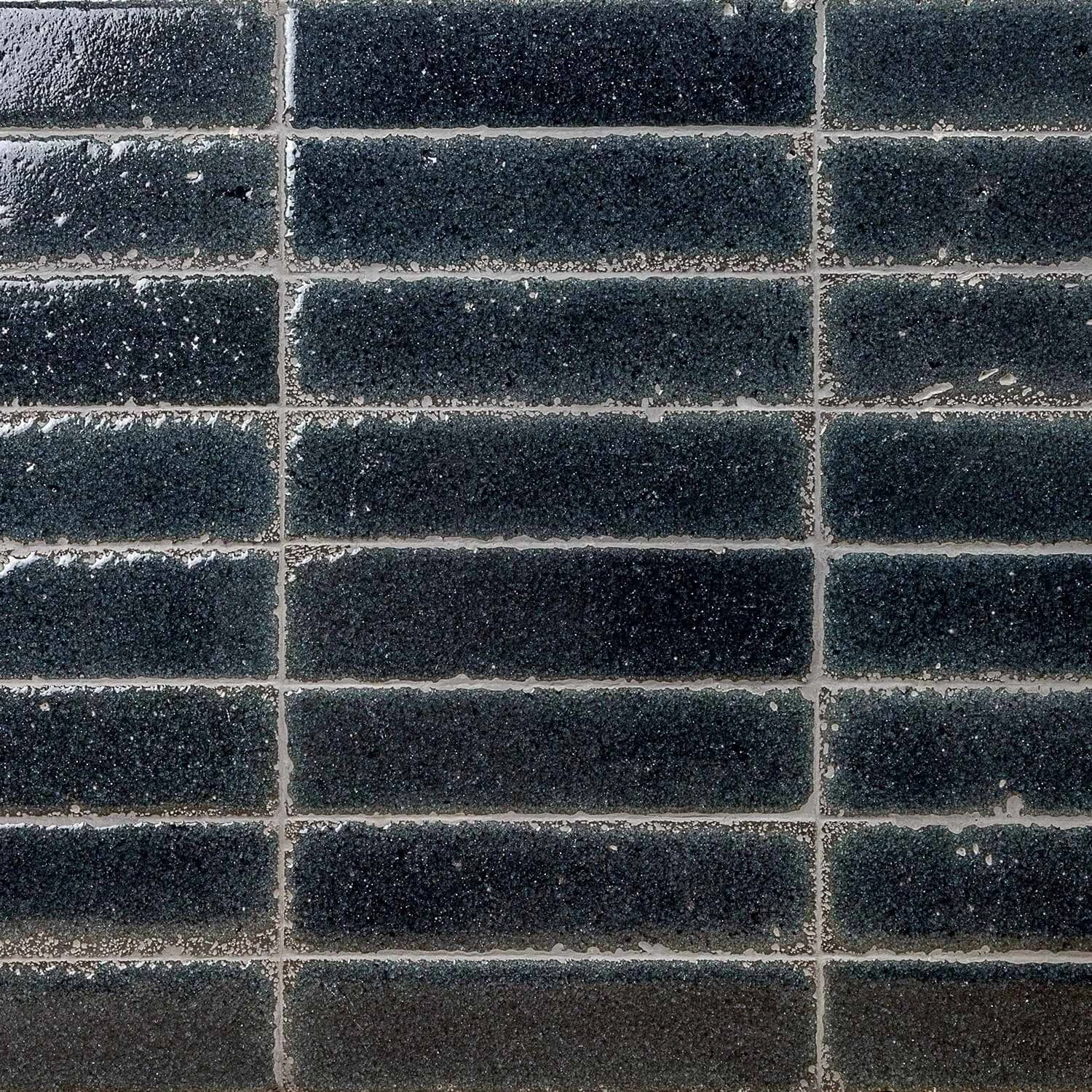 Bahari Brick Black 3x12 Polished Lava