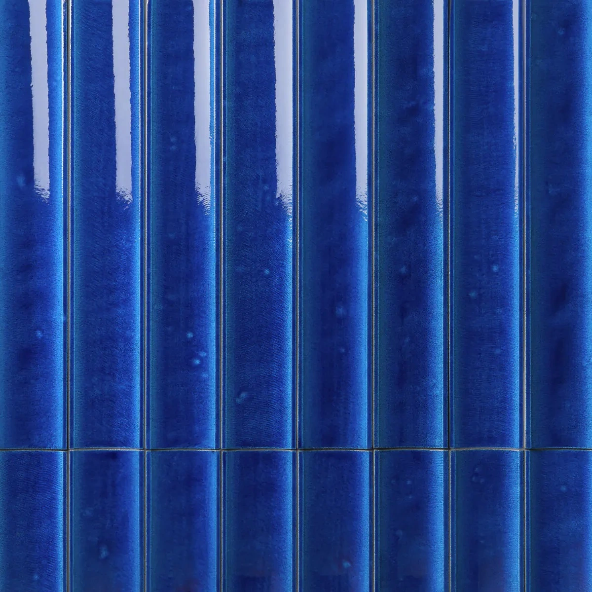 Bahari Fluted Adriatic Blue 6x36 3D Glossy Lava Stone Tile