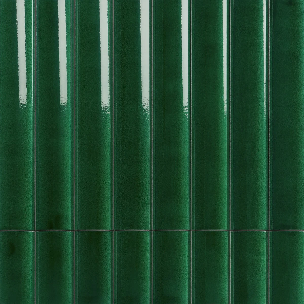 Bahari Fluted Aegean Green 6x36 3D Glossy Lava Stone Tile