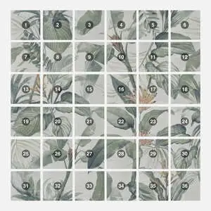 Angela Harris Florista Spring Leaves Mural 8x8 Matte Porcelain