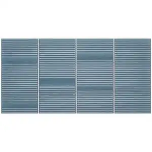 Armada Blue 8x16 Fluted 3D Matte Ceramic Wall Tile