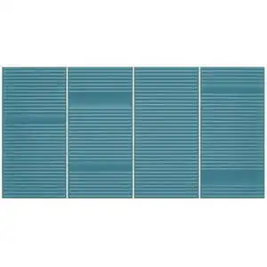 Armada Aqua Teal Green 8x16 Fluted 3D Matte Ceramic Wall Tile