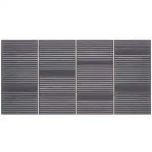 Armada Antracite Black 8x16 Fluted 3D Matte Ceramic Wall Tile
