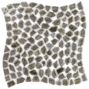 Artemis Pebble Platinum Moss Polished Glass