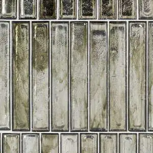 Artemis Brick Platinum Moss 2x12 Polished Glass