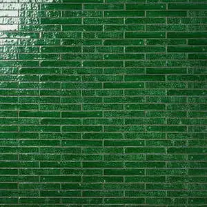 Artist Emerald Green 1.5x9 Crackled Glossy Ceramic Tile