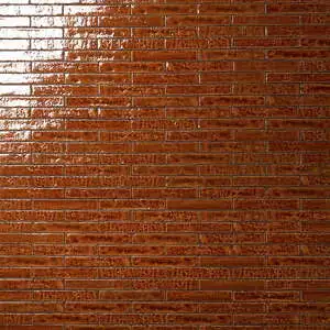 Artist Honey Brown 1.5x9 Crackled Glossy Ceramic Tile