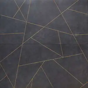 Artscape Ardesia Charcoal Black and Gold Line 24x48 Artisan