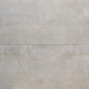 Artscape Cemento Gray and Gold Line 24x48 Artisan Decor Matte
