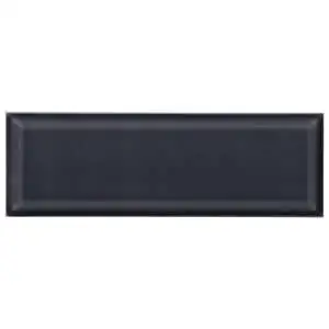 Beverly Black 4x12 Beveled Glossy Ceramic Subway Tile