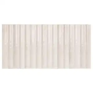 Bryn Fluted White 6x12 3D Glossy Ceramic Tile