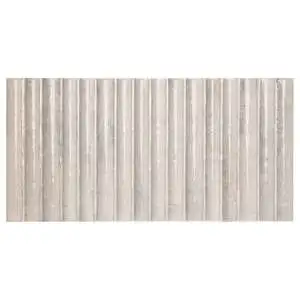 Bryn Fluted Gray 6x12 3D Glossy Ceramic Tile