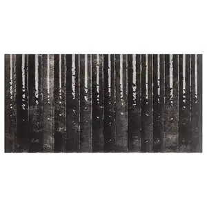 Bryn Fluted Black 6x12 3D Glossy Ceramic Tile