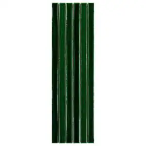 Buenos Jungle Green 5x18 Crackled Glossy Ceramic Mosaic Tile