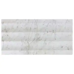 Carver Fluted Carrara 12x24 Dimensional Honed Honed Marble