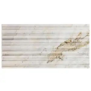 Carver Barcode Alaska White 12x24 Dimensional Polished Marble