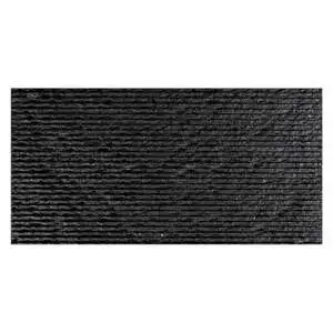 Carvina Carved Split Noir Black 12x24 Textured Honed Basalt Ston