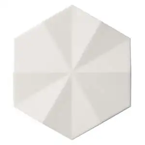 Define Ogassian 3D White 6" Hex Matte Porcelain