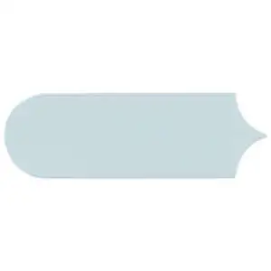 Fan Blue 3x8 Fishscale Mixed Finishes Ceramic Wall Tile