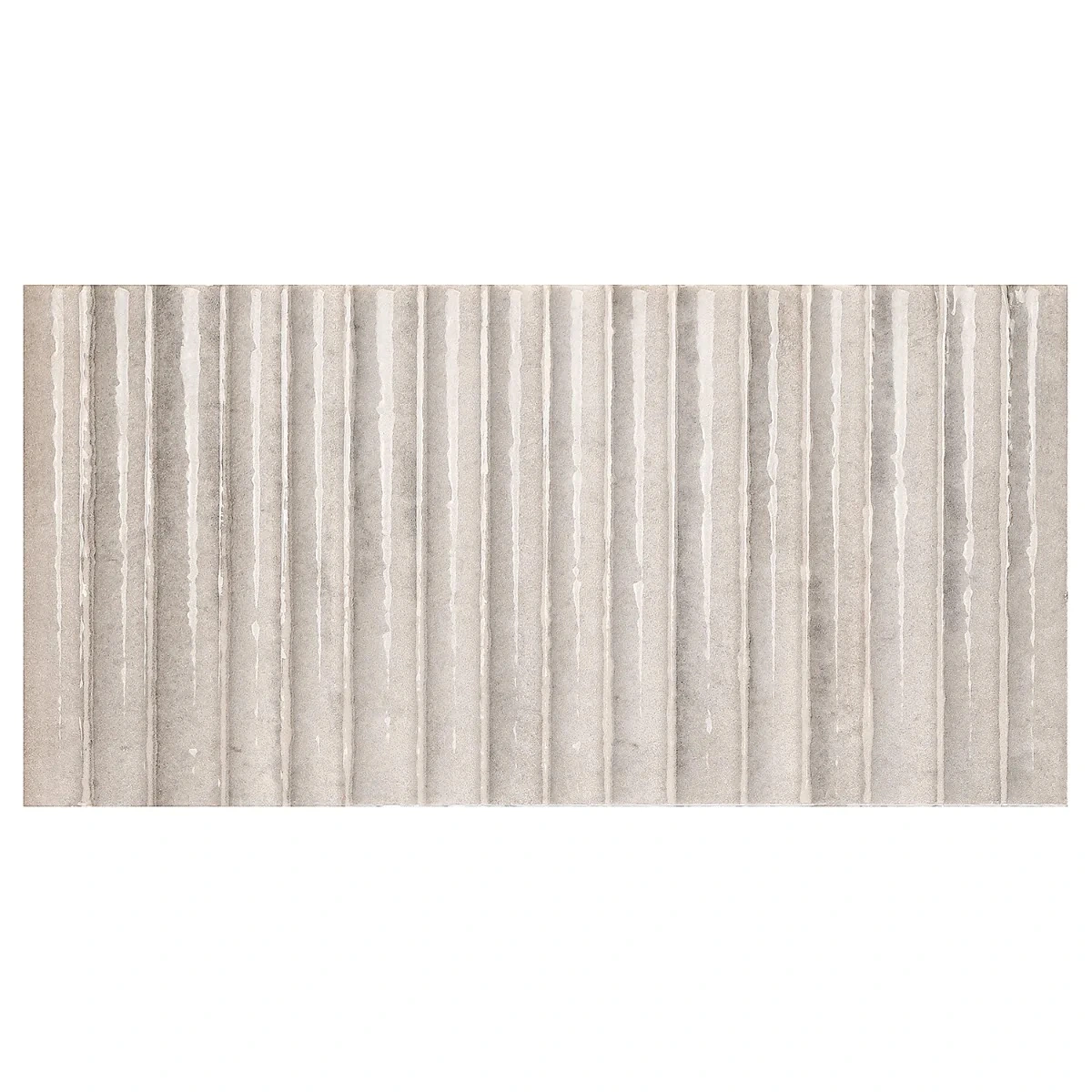 Bryn Fluted Gray 6x12 3D Glossy Ceramic Tile