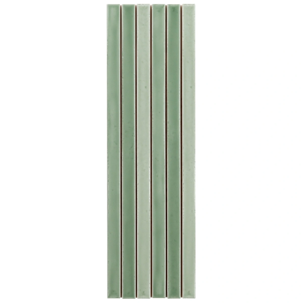 Buenos Apple Green 5x18 Glossy Ceramic Mosaic Tile