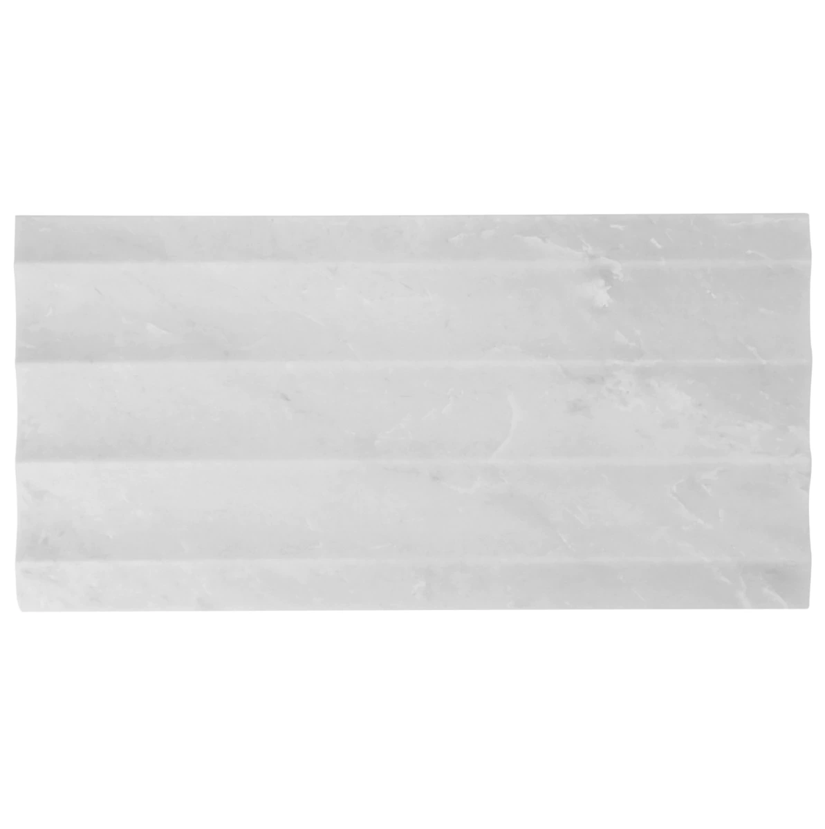 Carver Fluted Alaska 12x24 Dimensional Honed Honed Marble