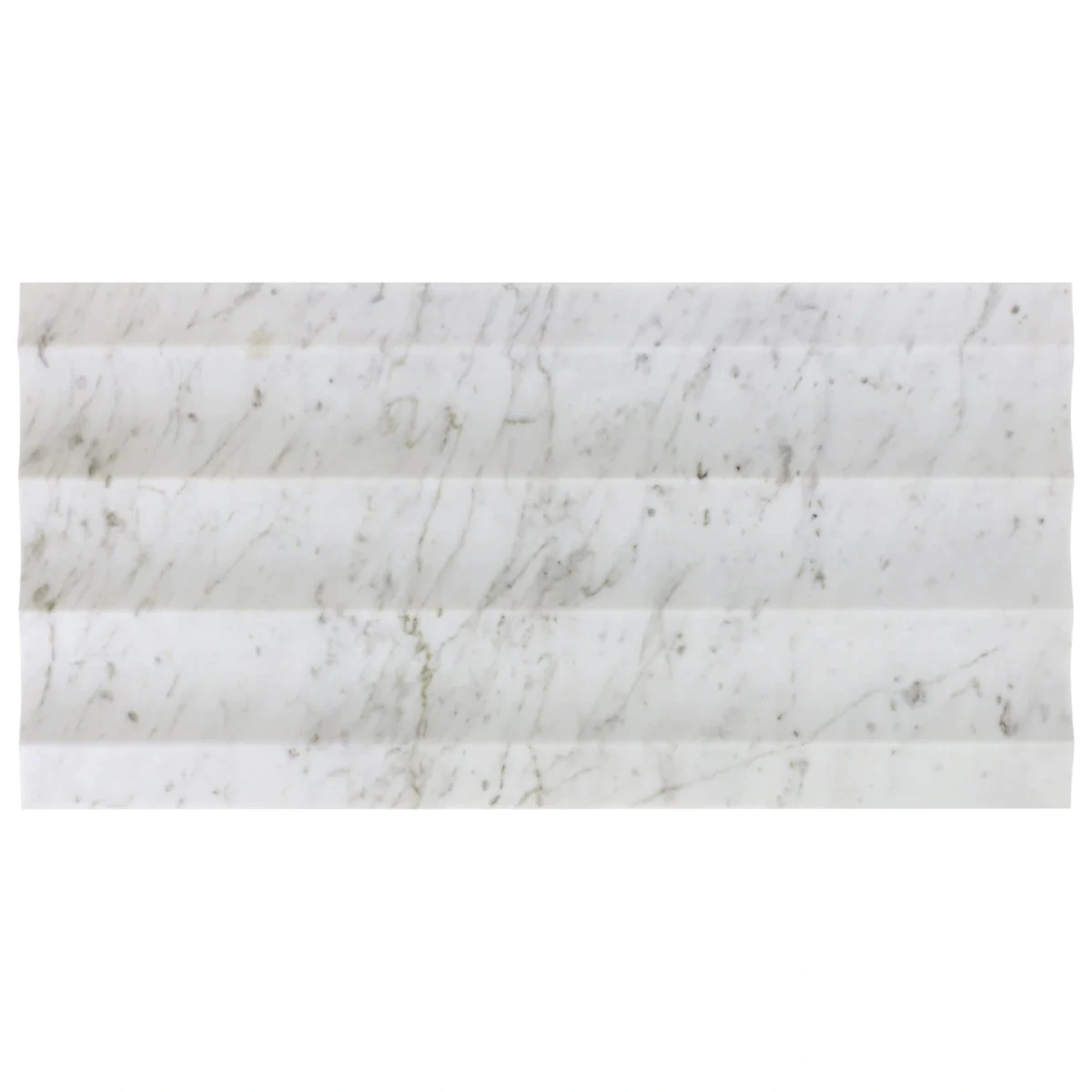 Carver Fluted Carrara 12x24 Dimensional Honed Honed Marble