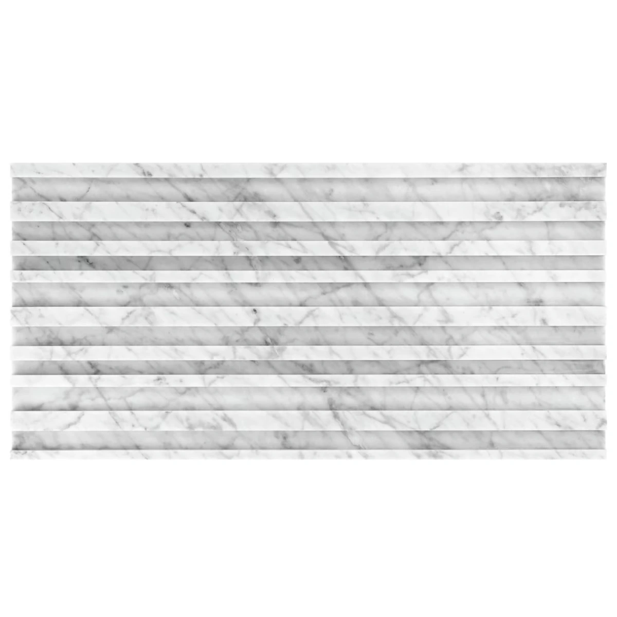 Carver Barcode Carrara 12x24 Dimensional Polished Marble