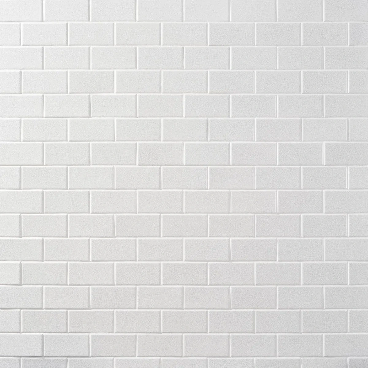 Craquelure Vintage White 3x6 Glossy Crackled Ceramic Wall Tile