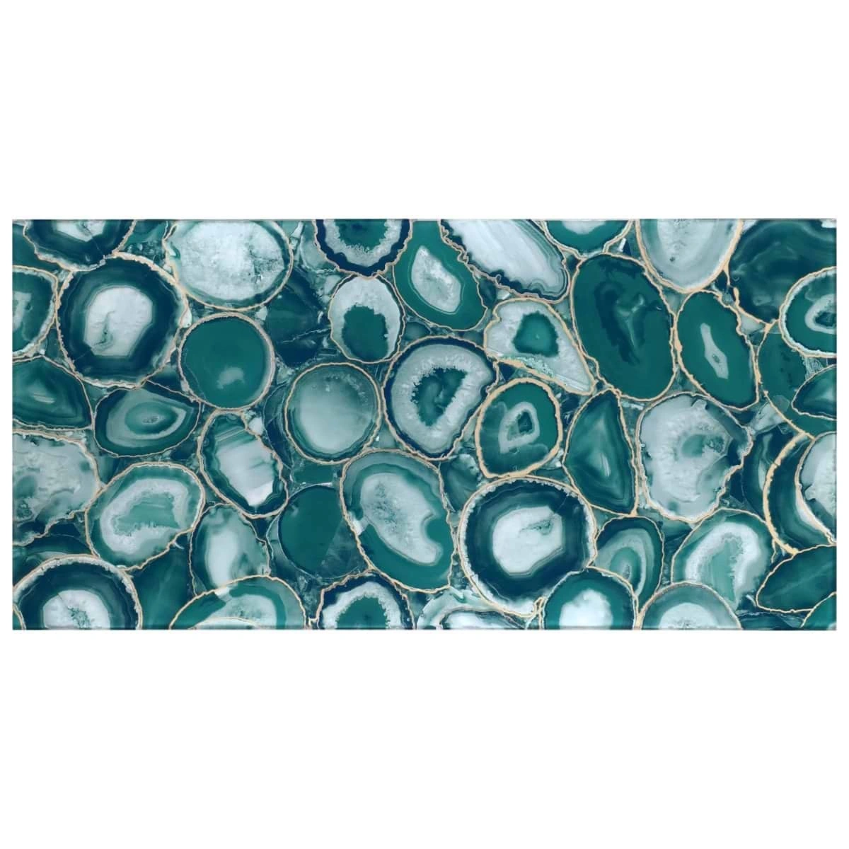 Daphne Teal Green 18x36 Polished Glass Tile