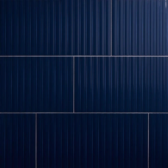 Navy Rectangle Fluted Navy Rectangle Fluted