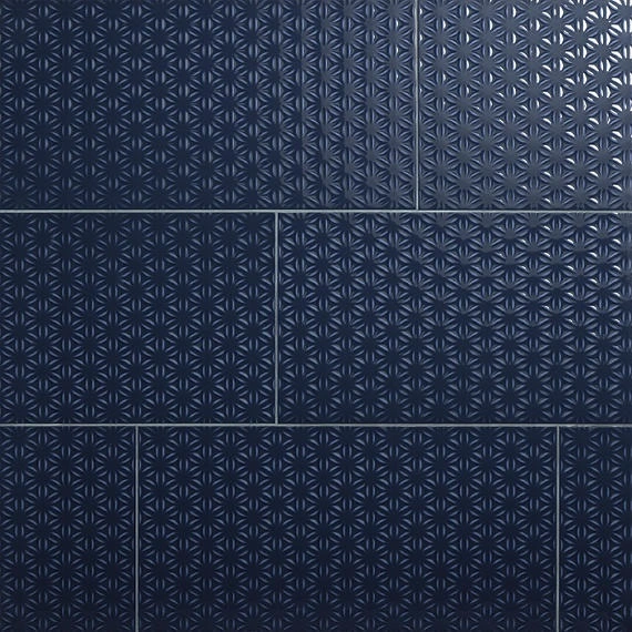 Navy Rectangle Weave