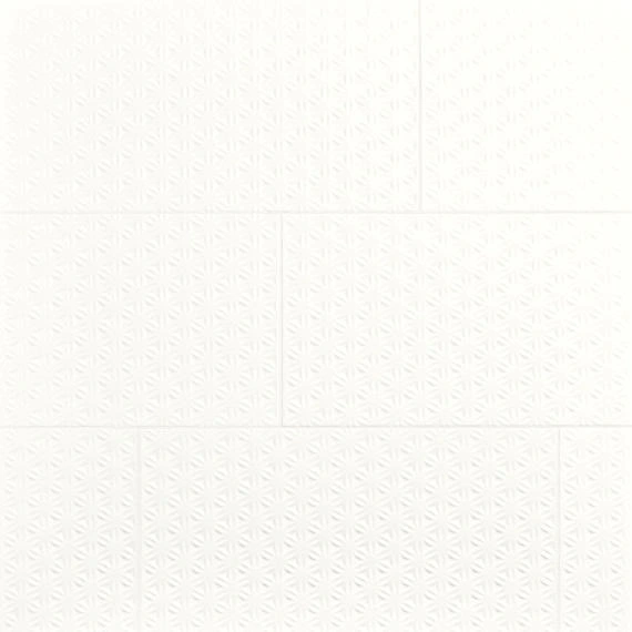Arctic White Rectangle Weave