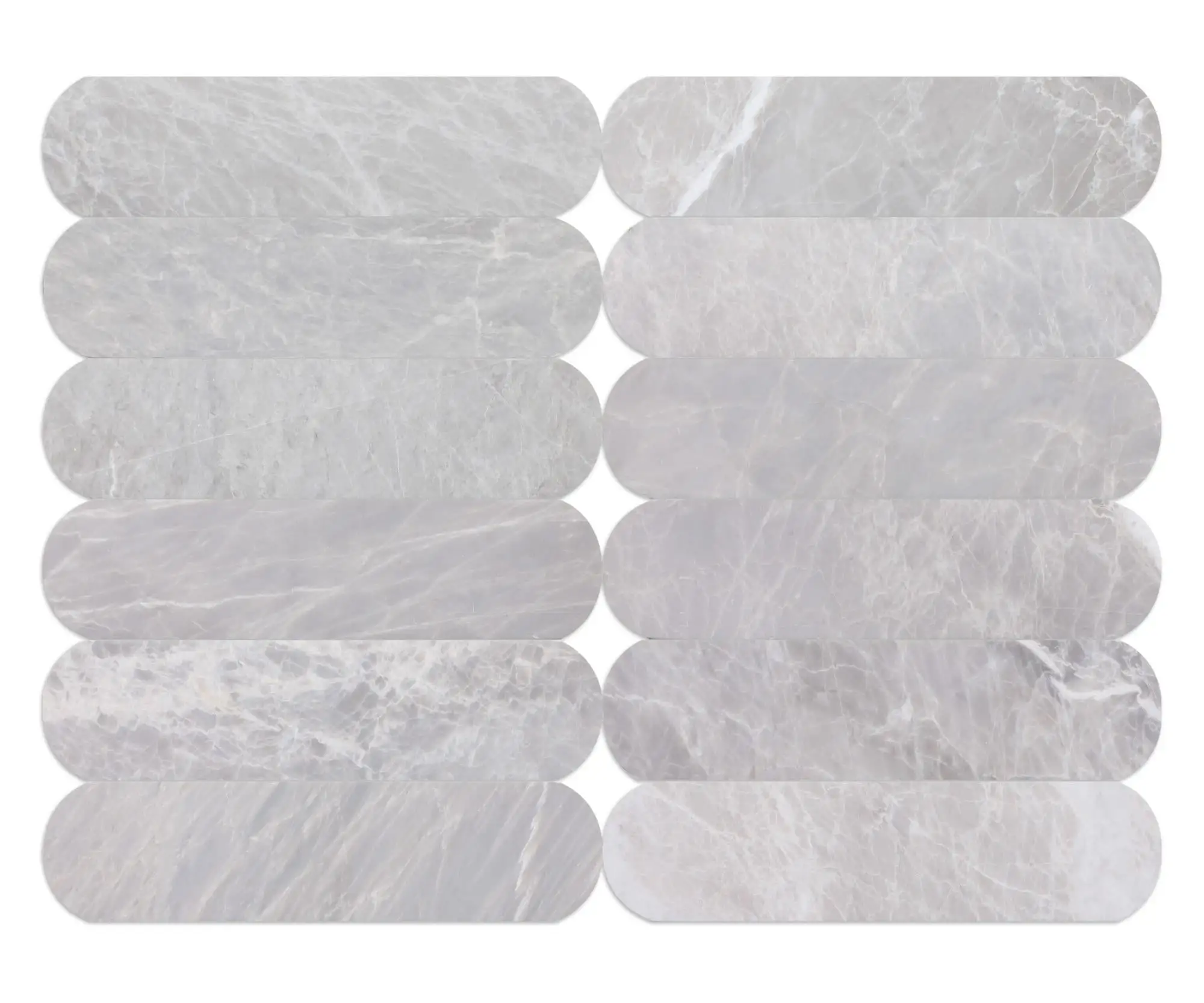 Oval Marble Nordic Grey Tivoli Honed