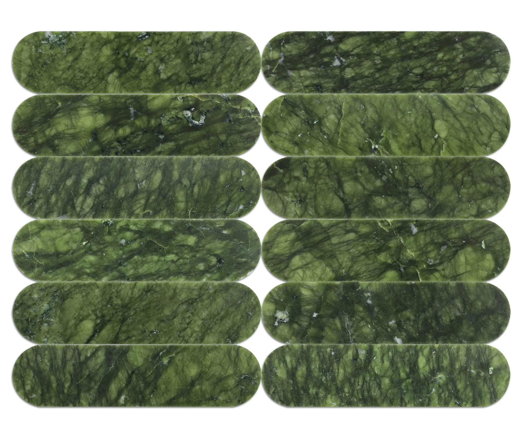 Oval Marble Verde Ming Tivoli Honed