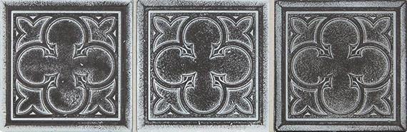 Whitewash Iron Square Clover