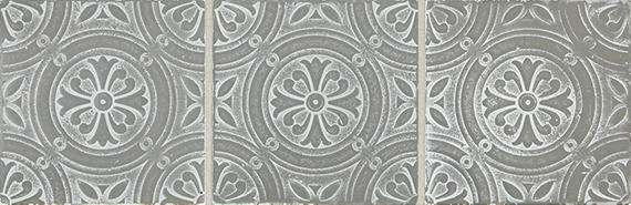 Whitewash Titanium Square Rosette