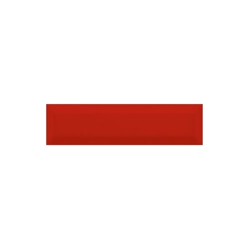 Red 3X12 Bevel Glossy