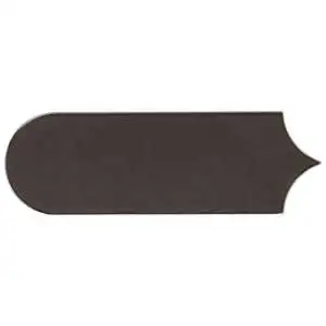 Fan Charcoal 3x8 Fishscale Mixed Finishes Ceramic Wall Tile