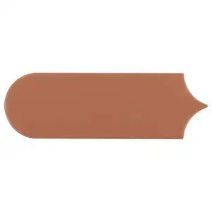 Fan Clay Terracotta 3x8 Fishscale Matte Ceramic Wall Tile