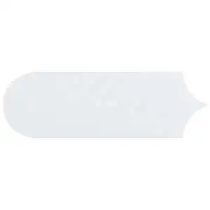 Fan White 3x8 Fishscale Glossy Ceramic Wall Tile