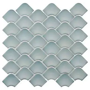 Juniper Blue 2x3 Fishscale Matte Glass Mosaic Tile