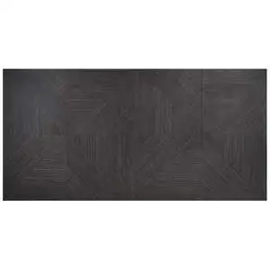 Lounge Charcoal Black 24x48 Ribbed Matte Fluted Porcelain Wood L