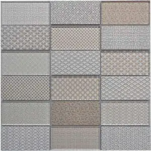 4X2 Glass/Trav Linen Multi-Texture