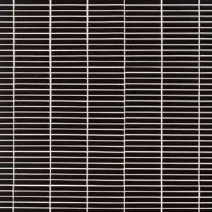 Motek Black 1x4" Tri-Stacked Matte Porcelain Mosaic Tile