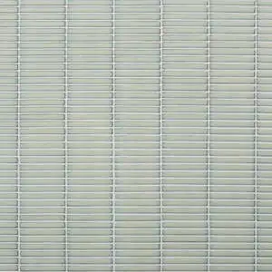 Motek Mint Green 1x4" Tri-Stacked Glossy Porcelain Mosaic Tile