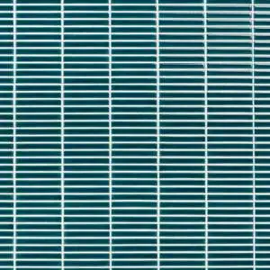 Motek Teal 1x4" Tri-Stacked Crackled Glossy Porcelain Mosaic