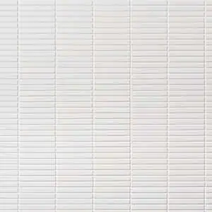 Motek White 1x4" Tri-Stacked Matte Porcelain Mosaic Tile