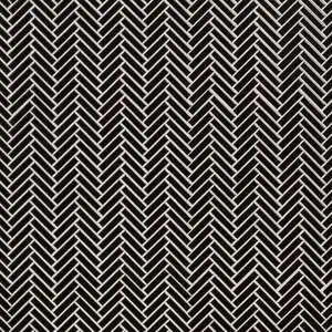 Motek Black 1x2" Herringbone Glossy Porcelain Mosaic Tile